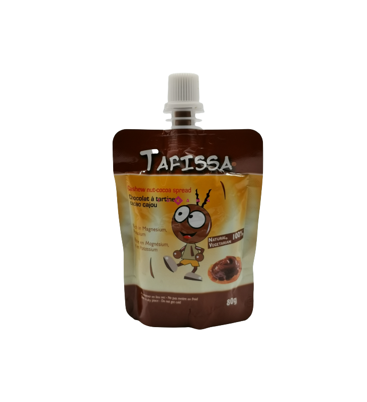 Pâte à tartiner cacao et noix de cajou tube 80g - Tafissa