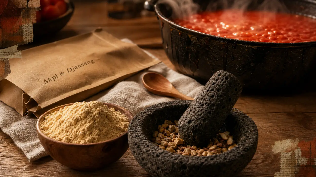 Akpi : graines, poudre et sauce ivoirienne