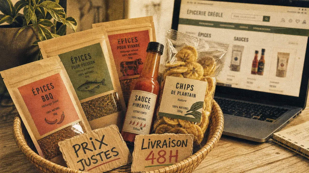 Epicerie africaine en ligne : panier épices, prix et livraison 48h/72h