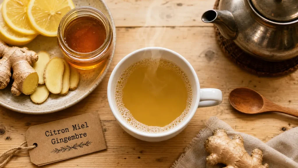 Citron miel gingembre : 10 minutes pour une infusion chaude, douce et équilibrée