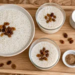 Dessert sénégalais thiakry et dégué, crème de mil