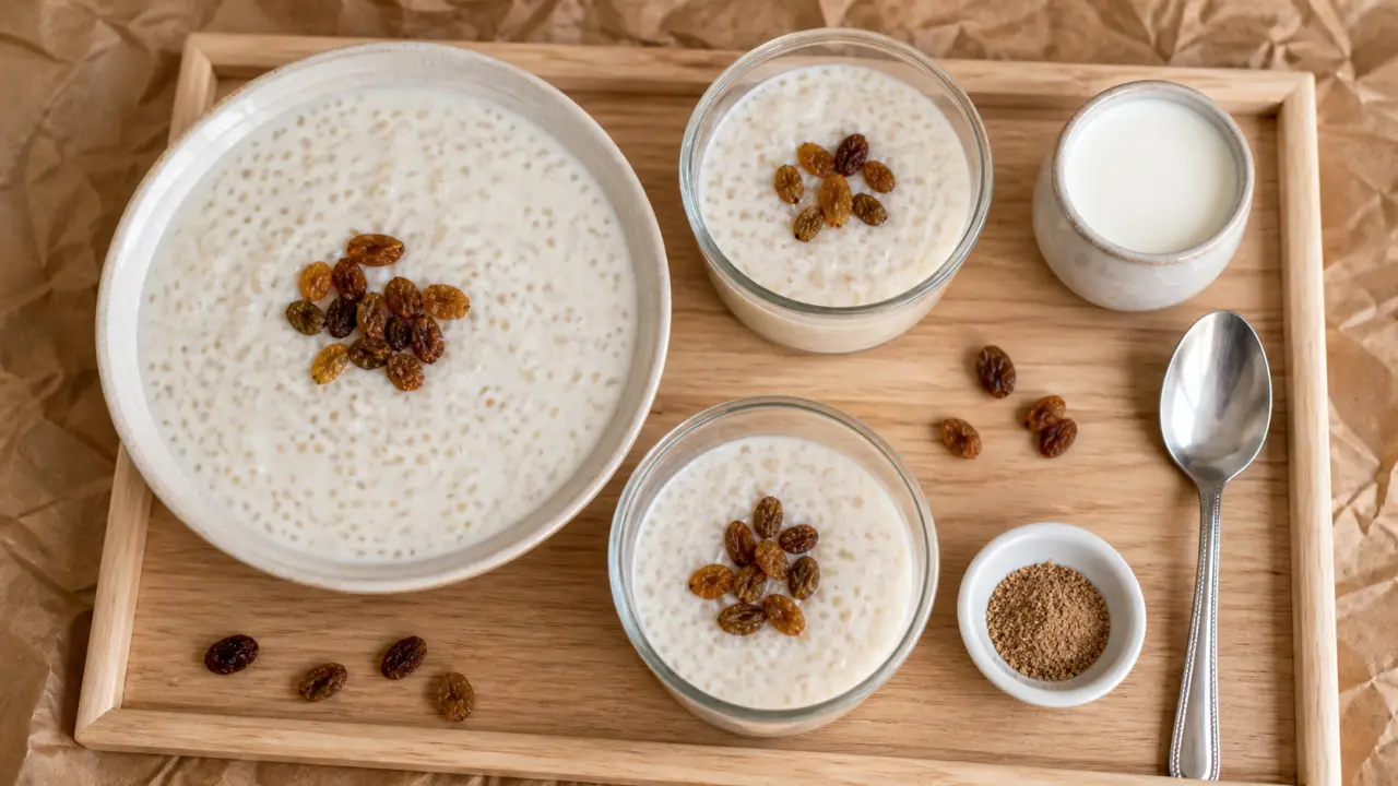 Dessert sénégalais thiakry et dégué, crème de mil