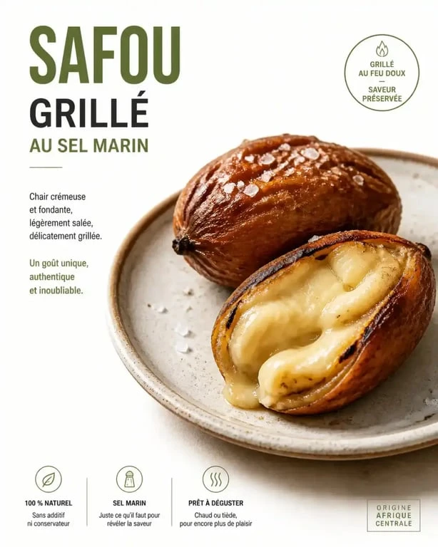 Recette de safou grillé au sel marin