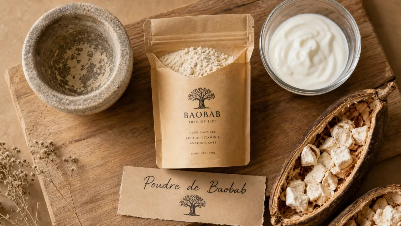 Poudre de fruit de baobab pure de pulpe
