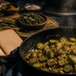 Legume africain : gombo poêlé citron piment, cuisine saine