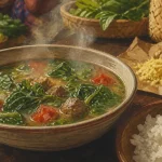 Plats malgaches : romazava fumant et riz