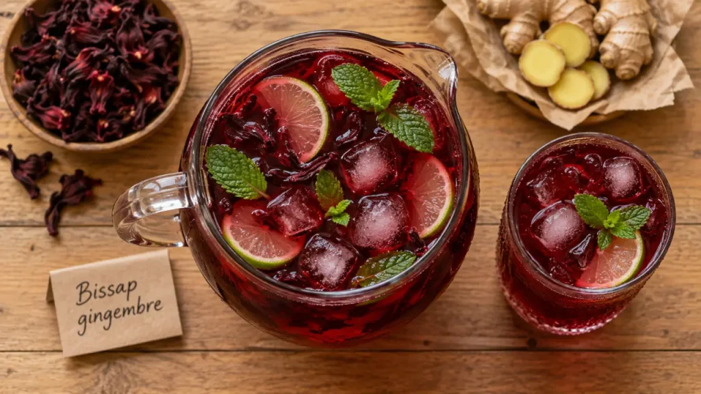 Bissap gingembre : la recette pour 2 litres, sans amertume