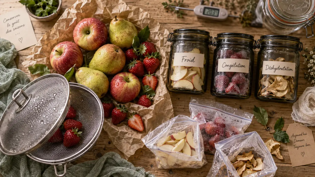 Conservation fruit : fruits et méthodes froid, congélation, déshydratation