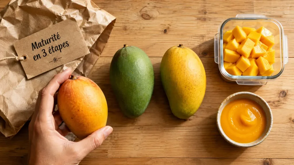Mangue verte, mûre ou trop mûre : la bonne conservation selon son stade