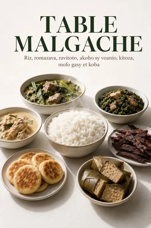 Table de plats malgaches pour découvrir un plat madagascar traditionnel