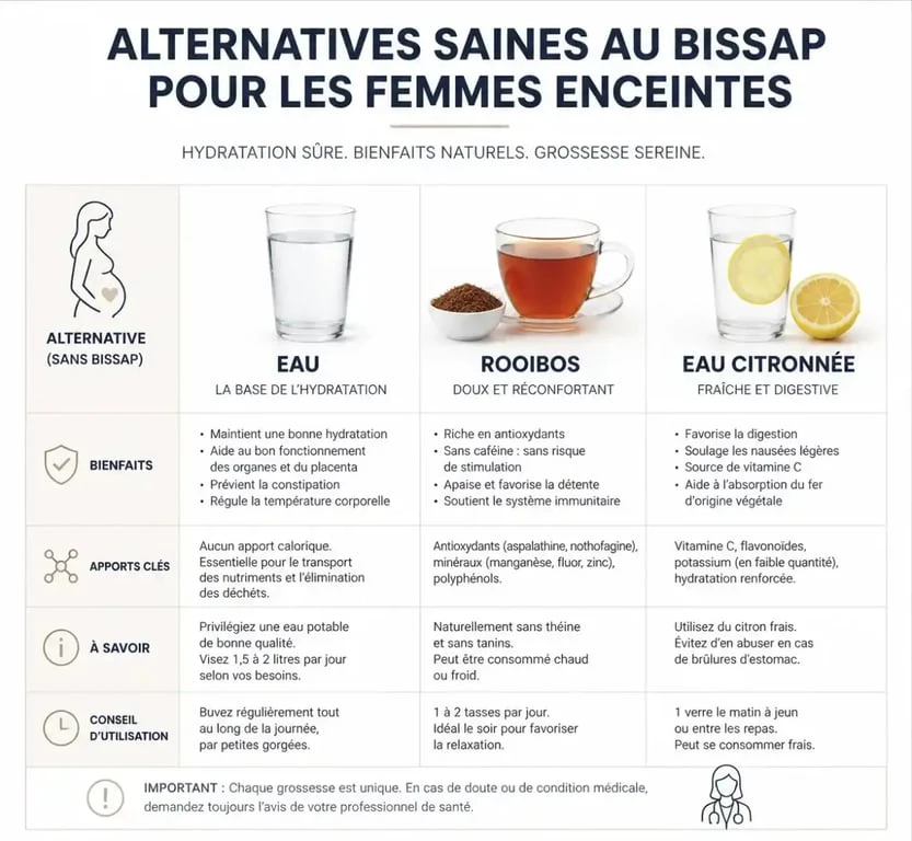 Alternatives saines au bissap pour les femmes enceintes
