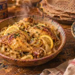 Plats africains : yassa facile au poulet, oignons et riz